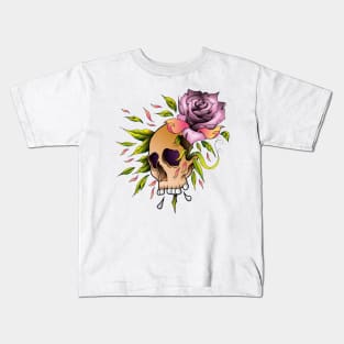 Flower Skull Kids T-Shirt